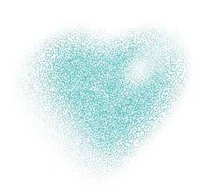 Abstract aqua illustration representing a workplace benefit built around actual care.