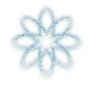 Abstract blue flower illustration representing easier HR management.